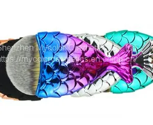 Portable Colorful Fish Powder Brush Liquid Foundation Brush thumbnail-5