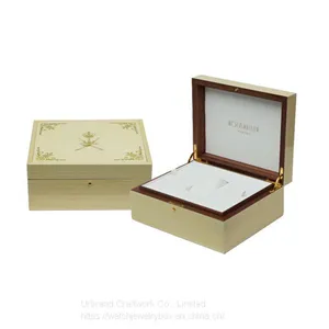 China Popular Luxury Wood Grain Painting Watch Packaging Box Custom Design Branded Solid Wooden Watch Box for Wholesale thumbnail-1