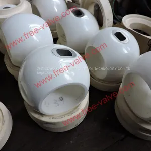 ZrO2 Al2O3 Complex Ceramic Lined Chemical Resistant Ball Valve thumbnail-1