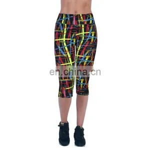 Factory Wholesale Cropped Trousers Sports Leggings Fitness Women Summer Yoga Running Ladies Leggings thumbnail-1