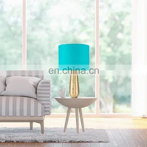 Novel Indoor Lighting Custom Luxury Gold Ceramic Base Office Modern Table Lamps for Reading Study thumbnail-6