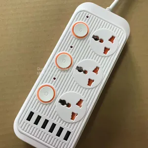 EU Standard Power Socket Surge Protector With Individual Switch USB Outlet A04 thumbnail-4