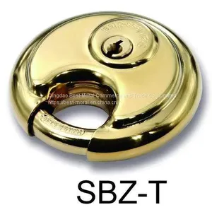Colorful Keyed Disc and Discus Padlock With Strong Chrome Plated Shackle thumbnail-4