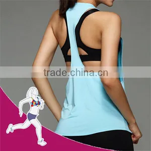 90% Polyester 10% Spandex Blue Yoga Wear thumbnail-1
