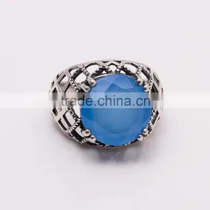 CHALCEDONY RING ,925 Sterling Silver Jewelry Wholesale,WHOLESALE SILVER JEWELRY,SILVER EXPORTER,SILVER JEWELRY FROM INDIA thumbnail-1