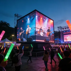 High Quality Full Color P3.91 Outdoor Waterproof Giant Led Video Wall Event Rental Stage Display Screen thumbnail-5
