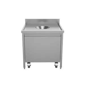 Medical-Grade S/S Trolley With Easy-Clean Surface Thickened Kitchen Mobile Cart thumbnail-4