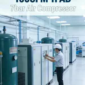7.5KW 10HP Energy Saving Screw Air Compressor For Industrial.6-8bar Exhaust Volume.1m3/min thumbnail-1