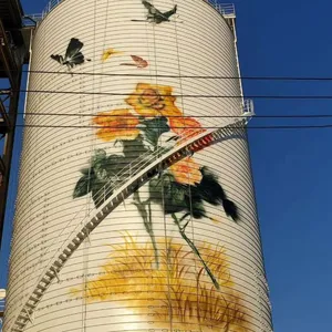 High-altitude Paint From Yichang, Hubei. Painting, Graffiti and Wall Painting on Cooling Towers and Chimneys of Chemical and Steel Plants thumbnail-4