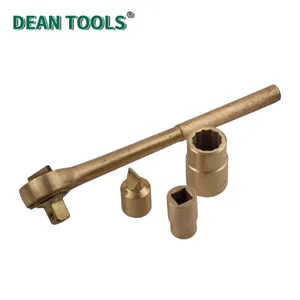 Non-Sparking Ratchet Wrench Beryllium Copper Alloy, Aluminum Bronze Alloy Square Drive Safety Hand Tool thumbnail-1