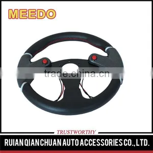 Universal Auto Accessories PVC Leather Sude Carbon 320mm 13inch OEM F1 Sports Racing Car Steering Wheels thumbnail-6