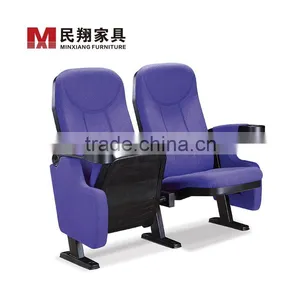 Hot Sale Theater Furniture Wooden Auditorium Seating Theater Chair With Holding Cup thumbnail-1