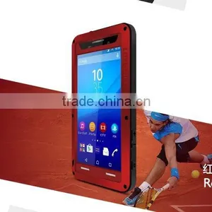 Original Love Mei Waterproof Case For Sony Xperia m5 Shockproof Metal Powerful Gorilla Glass Hybrid Phone Cover Case TB-0151 thumbnail-4