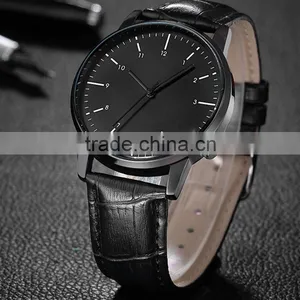 Japan Quartz Movement Leather Strap Watch Bands Wholesale in Guangzhou Factory thumbnail-1