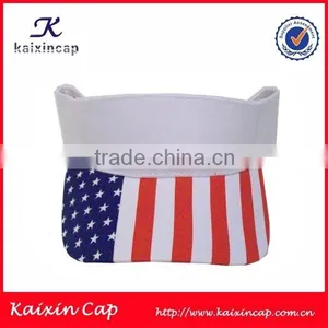 Wholesale Custom Cheap American Flag New Fashion Sun Visor Hat thumbnail-6
