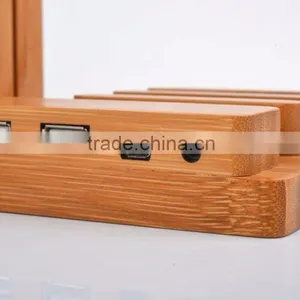 2016 Luxury Bamboo Material Stand Holder for Apple Watch Iphone thumbnail-3