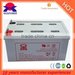 Wind Solar Usage Sealed Maintenance Free Type Off-gird Solar Gel Battery 12v200ah thumbnail-1