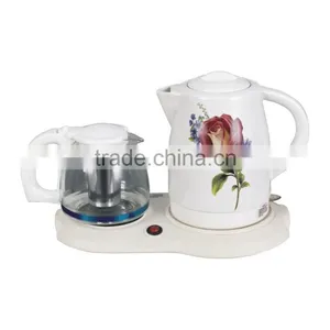 the Middle East New Design Glass Keep Warm Double Electric Ceramic Kettle thumbnail-1