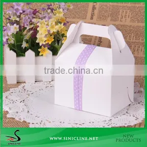 Sinicline Standard Size Cake Box With Ribbon Tape Accept OEM Print Logo thumbnail-1