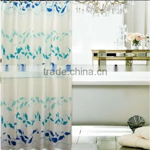 Waterproof Mildew Resistant Polyester Small Fishes Printed Shower Curtain, High Quality Bath Curtain thumbnail-2