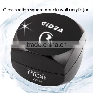 5ml 10ml 15ml 30ml 50ml Black Square Acrylic Cosmetic Cream Jar thumbnail-1