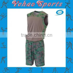 Wholesale Camouflage Basketball Uniform With Sublimation and Low Moq thumbnail-2