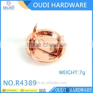 2016 Rose Gold Metal Badge Bag Hardware Painting Logo Plate for Leather Metal Logo Label thumbnail-5