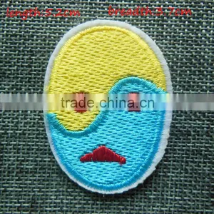 Cloth Patch Decoration Badge Armband Subsidies Circular Woven Label to Sew Patches Scrapbooking thumbnail-1