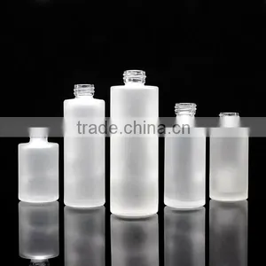 Fancy Glass Bottle Frosted Cosmetic Bottle With Gold Lid and Different Capacity thumbnail-2