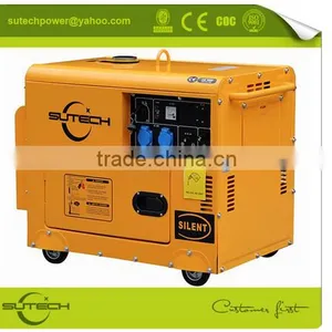 Mobile Generator! Low Noise Single Phase 5kw Portable 220V Generator With Soundproof and 4 Wheels thumbnail-1