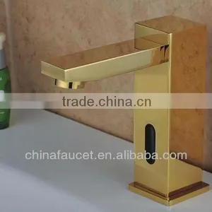 Luxury Golden Finished Infrared Automatic Sensor Water Tap QH0116G thumbnail-1