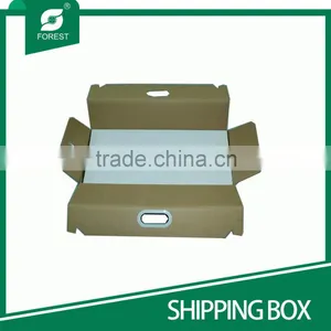 LITHO PRINTED CORRUGATED SHIIPPING BOXES FOR MOVING WITH PLASTIC HANDLE thumbnail-3