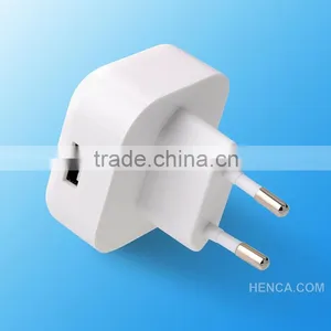 White Color 1 Port Usb Wall Chargers With EU Plug thumbnail-1