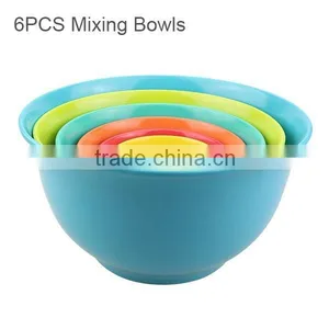 6 Pcs Colorful Melamine Salad Bowl Set thumbnail-2