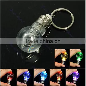 LED Flashlight Light Bulb Key Ring Keychain Lamp Torch thumbnail-1