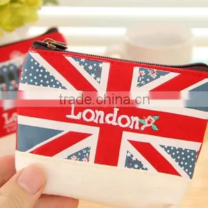 Newest Euro Style Canvas Coin Purse With Embroidery Logo for Wholesales thumbnail-2