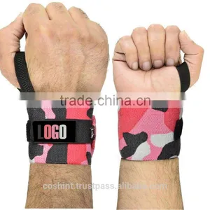 Weight Lifting Wrist Wraps in Pink Camo Ci-2503-38 , Hand Wrist Wraps Supplier thumbnail-1