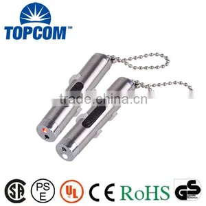 Gifts Aluminum 2 LED White Light Keychain Flashlight With Laser Point thumbnail-1