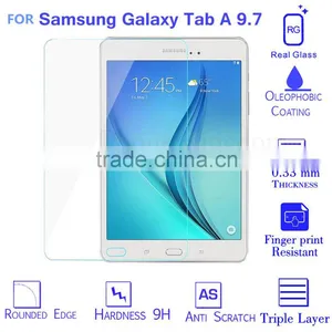 9H Hardness Triple Layer Rounded Edge Anit-fingerprint Real Glass Screen Protector for Samsung Galaxy Tab A 9.7" thumbnail-1