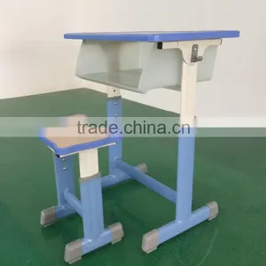 Adjustable School Desk and Chair School Furniture School Desk With Bench HXZY045 thumbnail-6