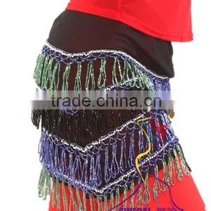 SWEGAL Tassels Belly Dance Hip Scarf,professional Egyptian Belly Dance Scarf SGBDJ13035 thumbnail-3