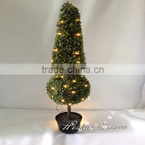 Top Quality Unique Modelling Artificial Topiary Bonsai Tree With Led Light Lighting Tree for Garden Decor thumbnail-1