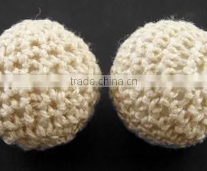 16mm Handmade Wool Wrapped Acrylic Beads Crochet Ball Beads(WA001Y-M) thumbnail-5