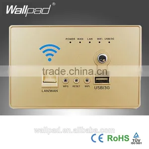 New Design Wallpad Black AU US Standard 118mm*74mm Lan 3G WiFi WPS AP Router Repeater Phone USB Wireless US Wall Charger Socket Quality Choice thumbnail-2