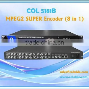 Encoder,DTV Headend Equipment,catv System Encoder,IP Encoder, MPEG2 Super Encoder 8 in 1 , 8cvbs+1asi Multiplxer.COL5181B thumbnail-1