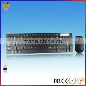 Slim Usb Ergonomics Standard Wireless Keyboard Mouse Set for PC thumbnail-4