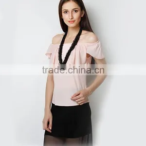 Wholesale Women Clothing New Fashion Women Tops Off-Shoulder Top for Women thumbnail-2