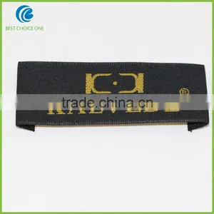 High Grade Custom Woven Labels For Clothing Center Folded Woven Tags thumbnail-4