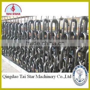 Black Painted Welded Marine Anchor Chain for Ship thumbnail-1