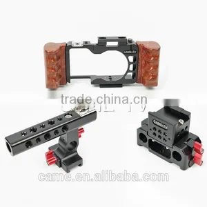 CAME-TV Rig For S Ony A6300 Camera Cage With Wooden Handle thumbnail-6